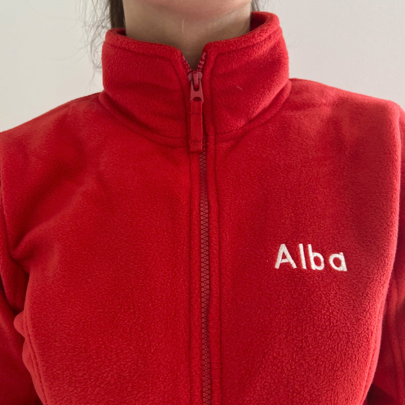 Personalized Women's Fleece Lining - Red-zoom-