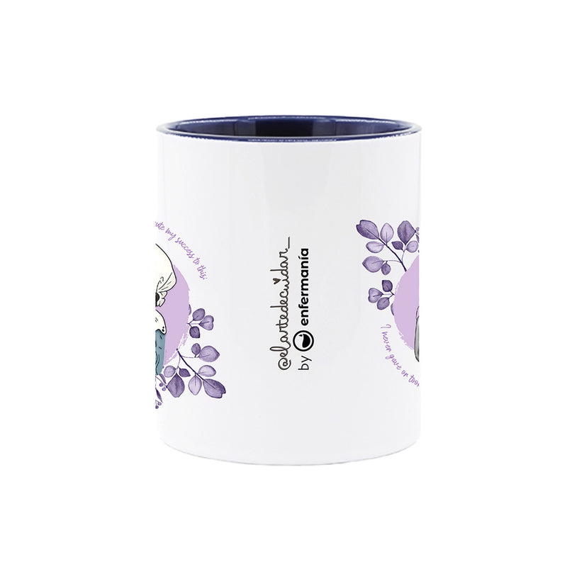 Customizable navy blue ceramic mug - Nightingale @elartedecuidar_-zoom-