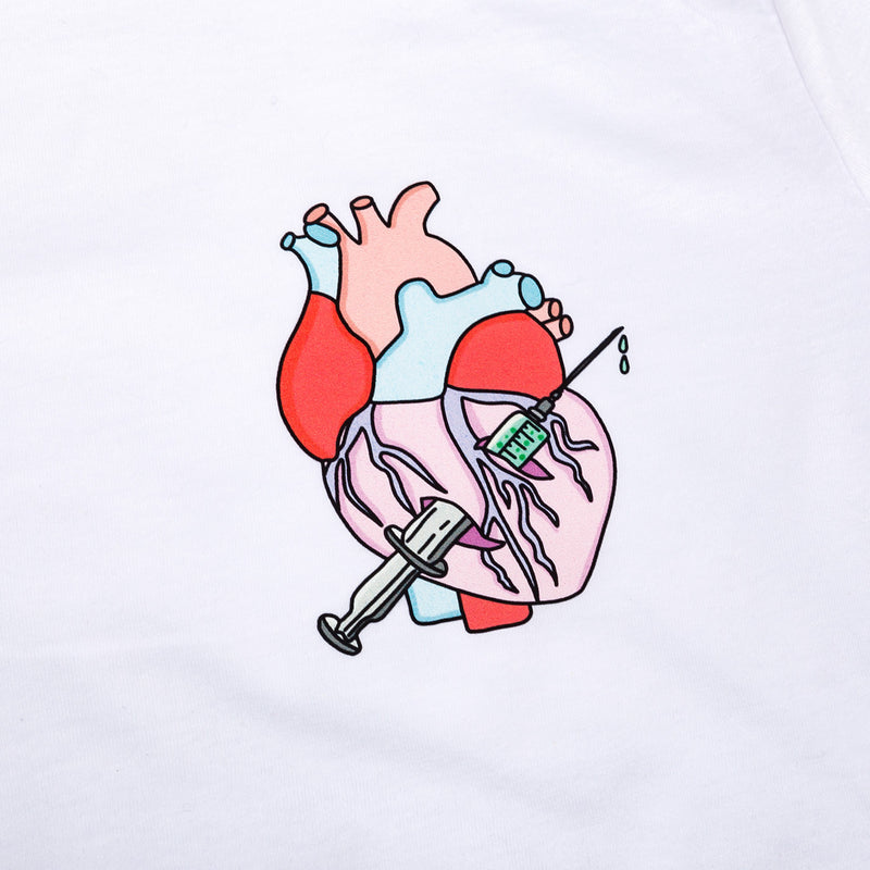 Women's white t-shirt - Rebelheart @anni.ghtingale-zoom-