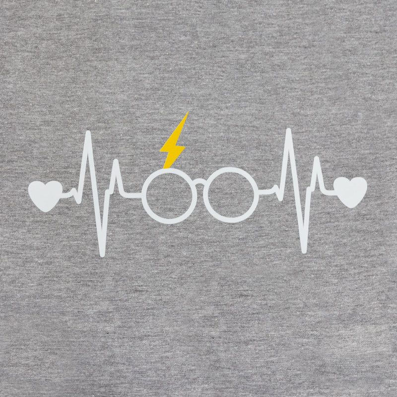 Women's grey t-shirt - printed-zoom-