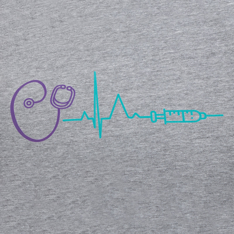 Women's grey t-shirt - printed-zoom-