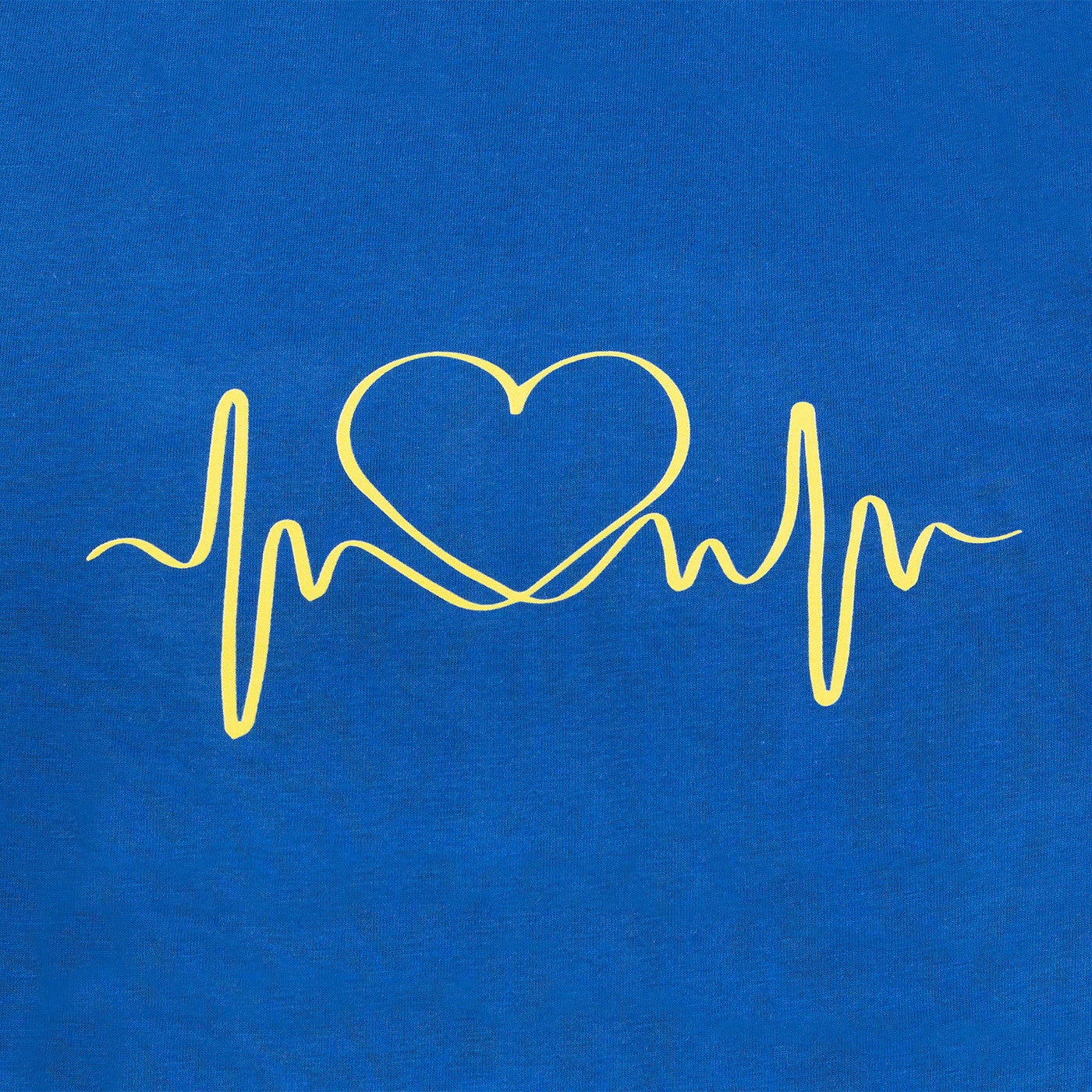 camiseta azul estampada