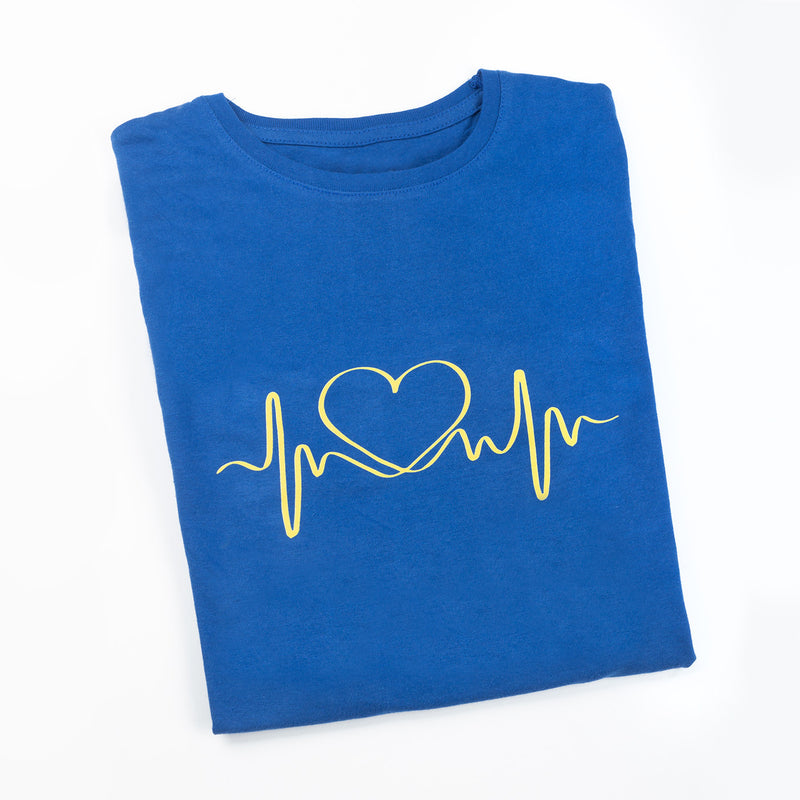 Women's Royal Blue Printed T-Shirt-zoom-