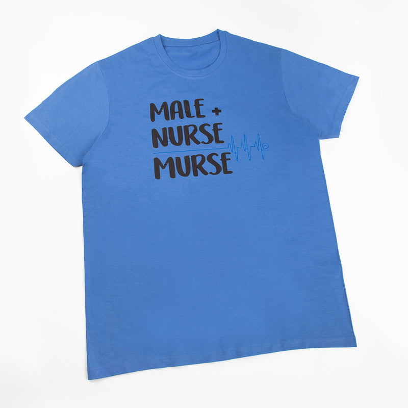 Men's Classic Blue Printed T-Shirt-zoom-