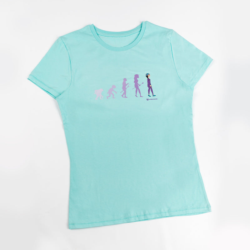 Eco Women's Aqua T-Shirt - Printed-zoom-