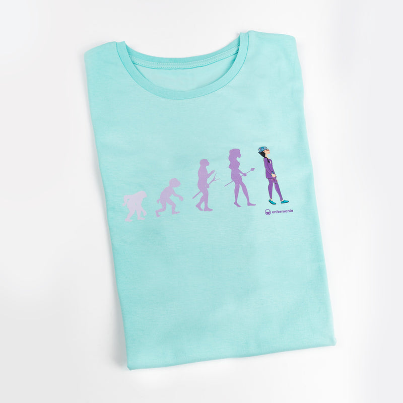 Eco Women's Aqua T-Shirt - Printed-zoom-