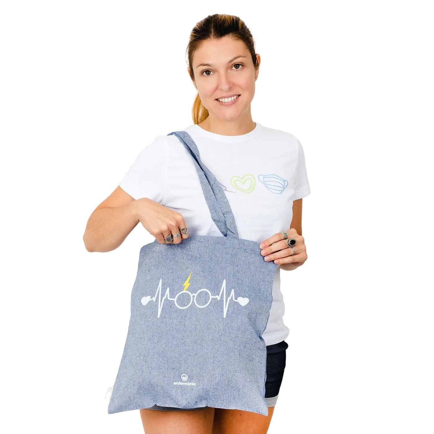 bolsa tote bag azul
