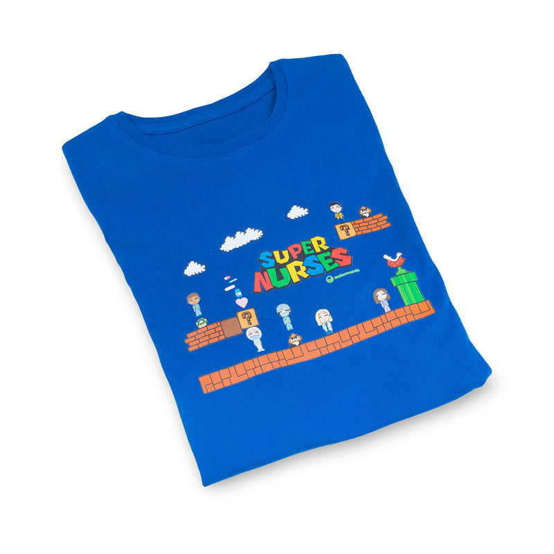 Women's Royal Blue Printed T-Shirt-zoom-