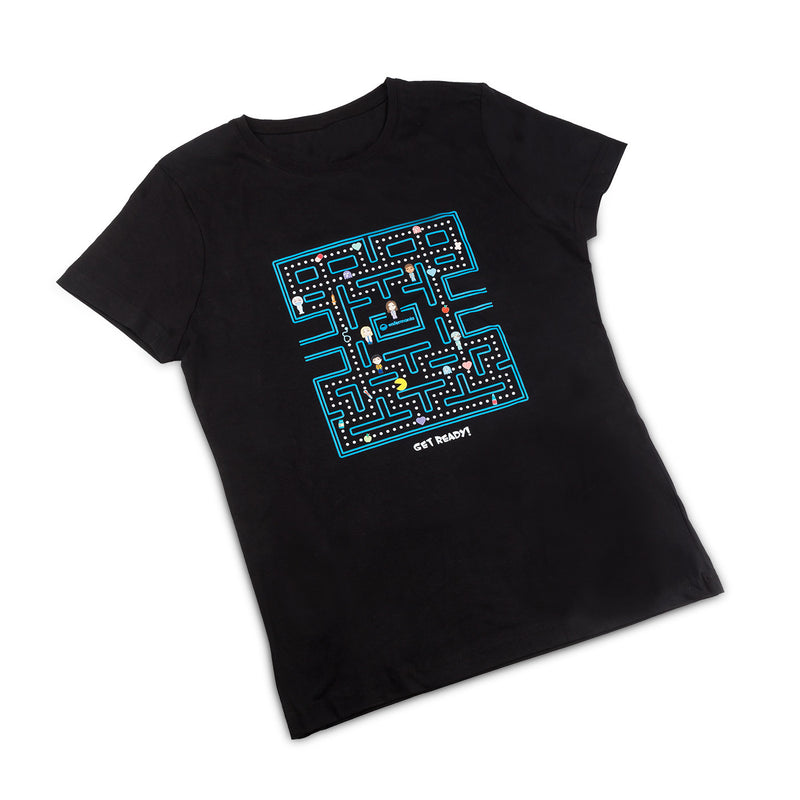 Women's black t-shirt - printed-zoom-