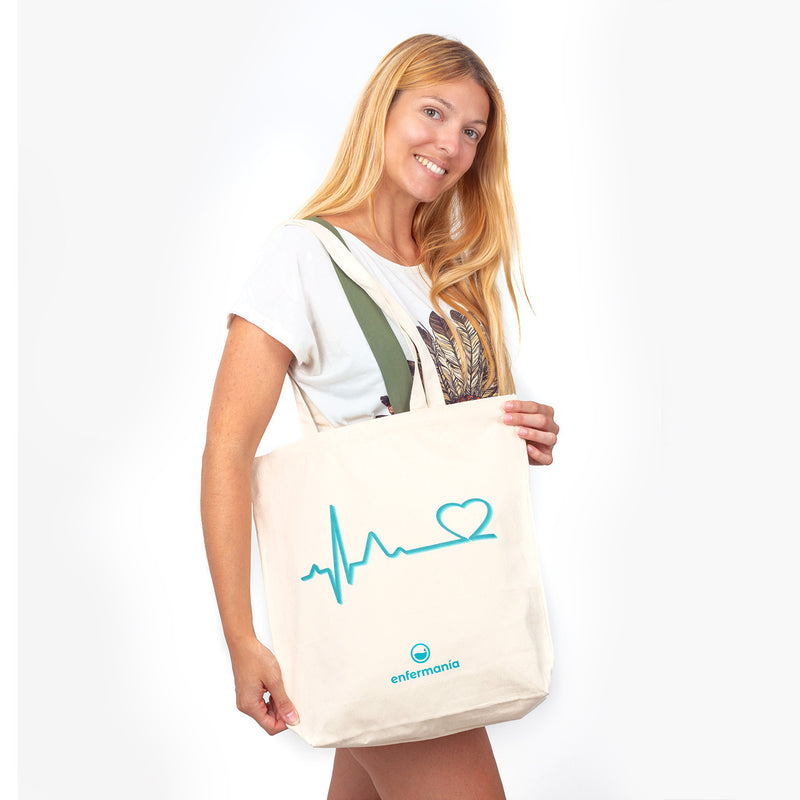 Natural cotton tote bag - printed-zoom-