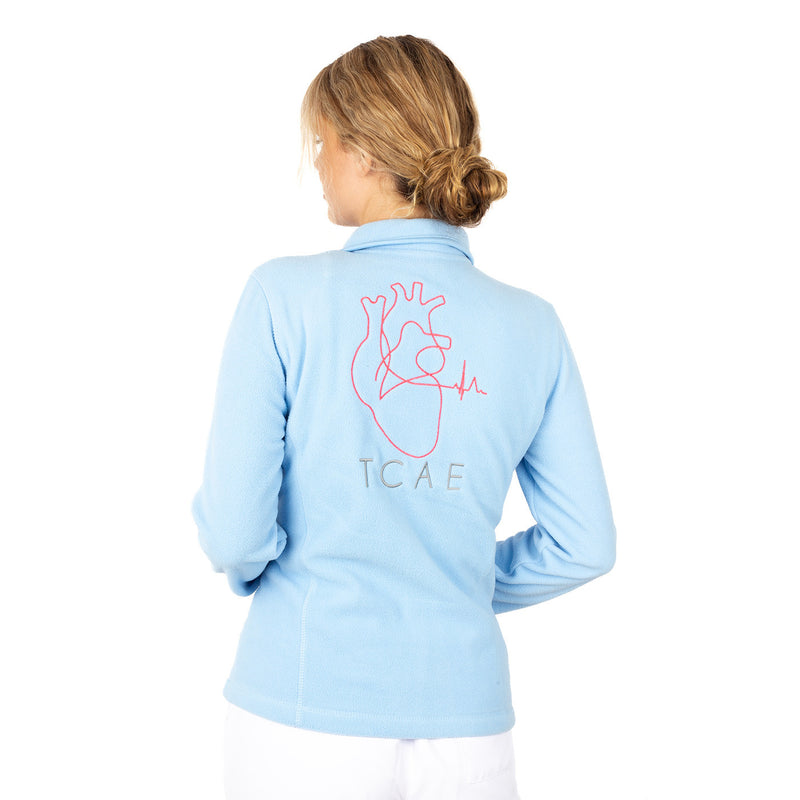 Forro Polar Sanitario Mujer Bordado Personalizado - Sweet Azul-zoom-