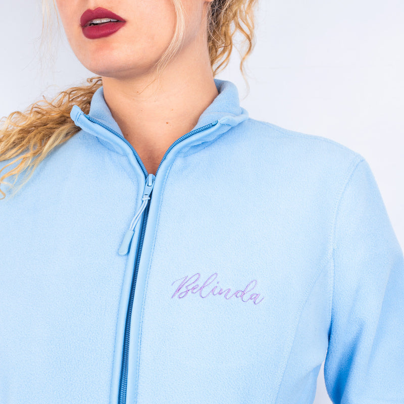 Forro Polar Sanitario Mujer Bordado Personalizado - Sweet Azul-zoom-