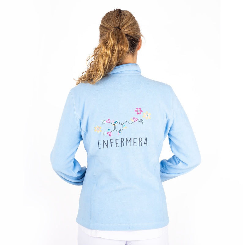 Forro Polar Sanitario Mujer Bordado Personalizado - Sweet Azul-zoom-