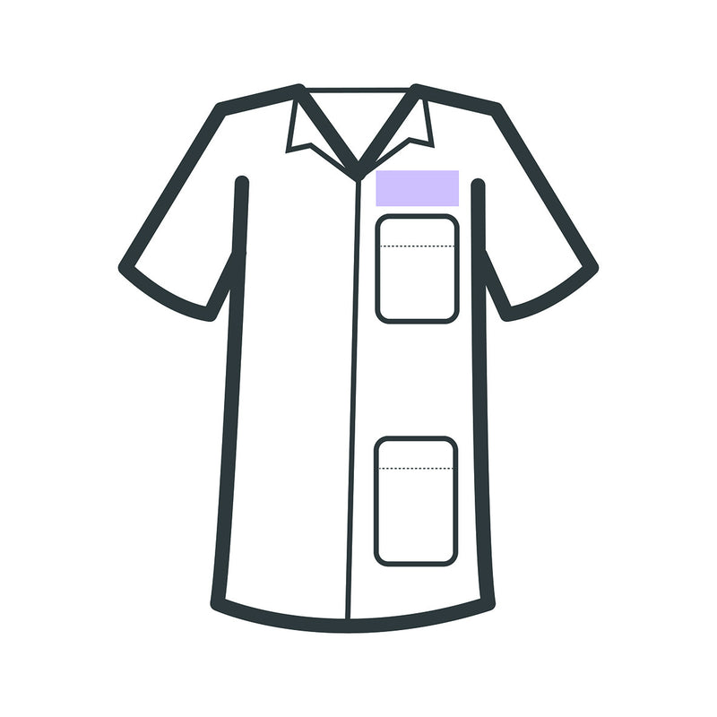 Women's white twill coat -zoom-