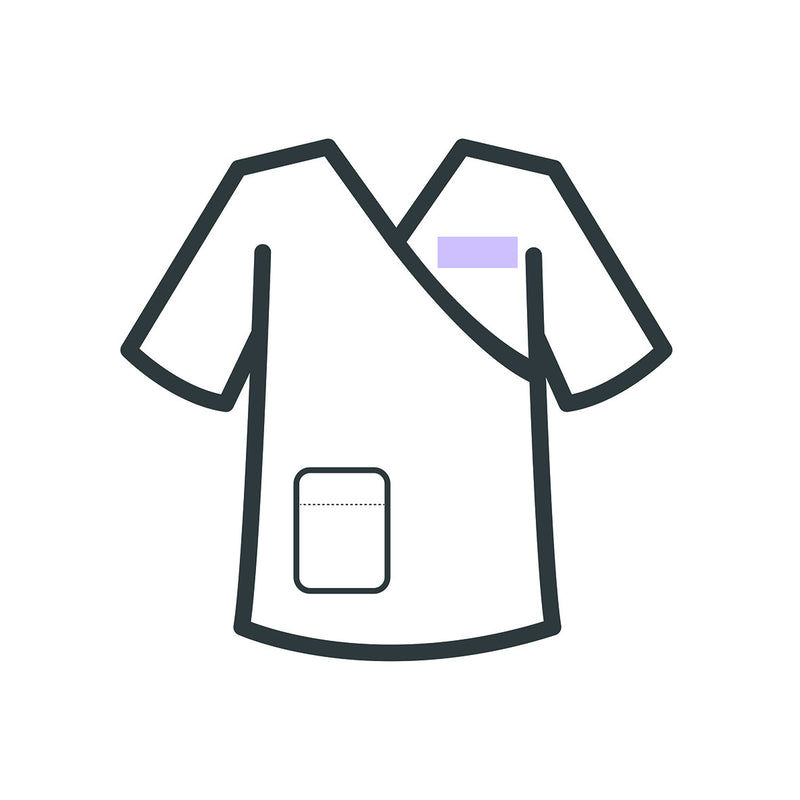 V-neck scrub top | Durable twill with 3 pockets -zoom-