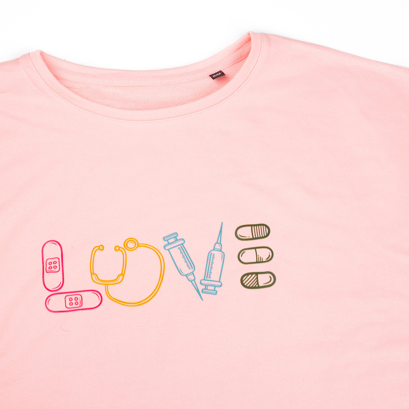 Pink nurse print sweater-2