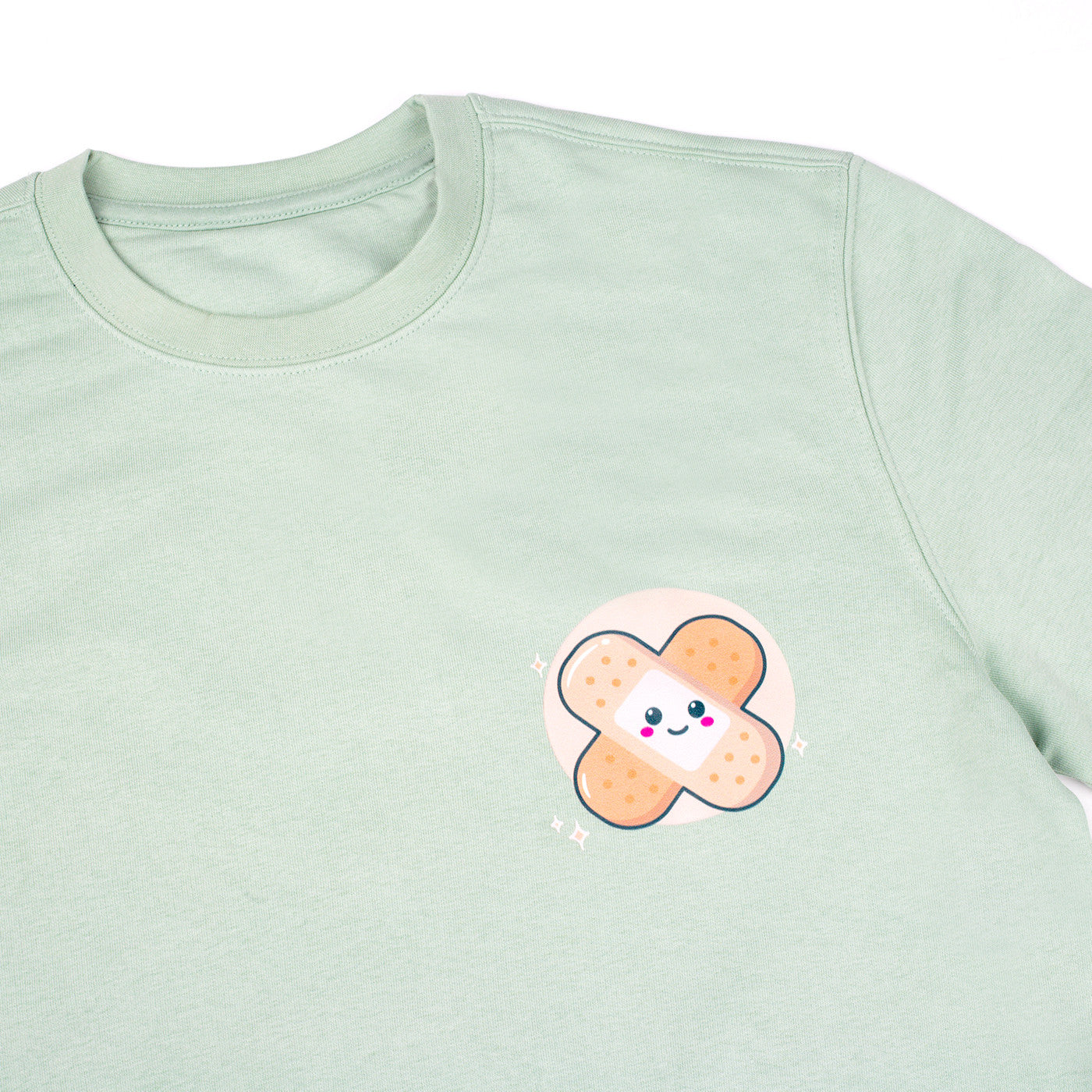 Green sweatshirt with medical print-zoom-4