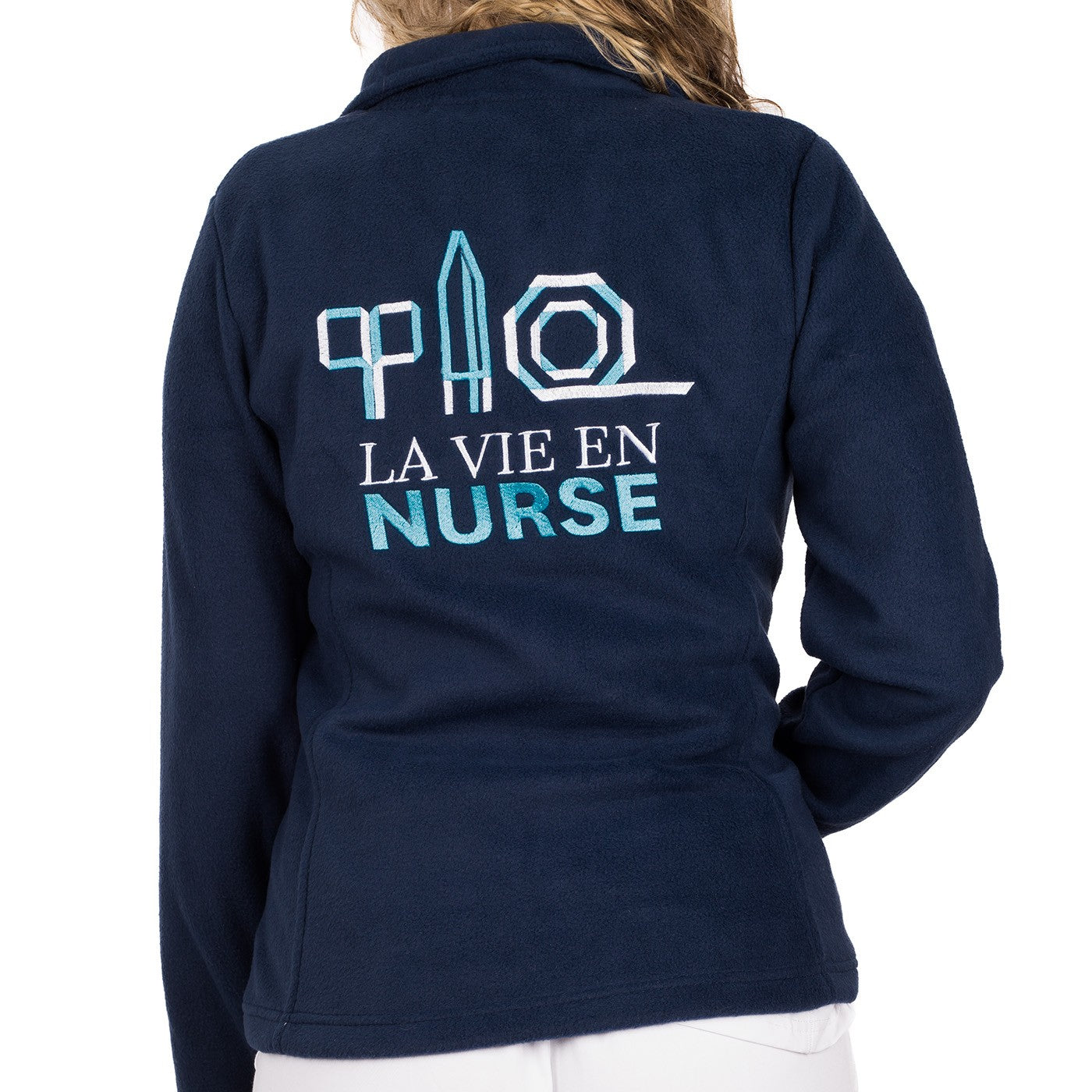 Personalized Women's Fleece Lining - Navy Blue-13