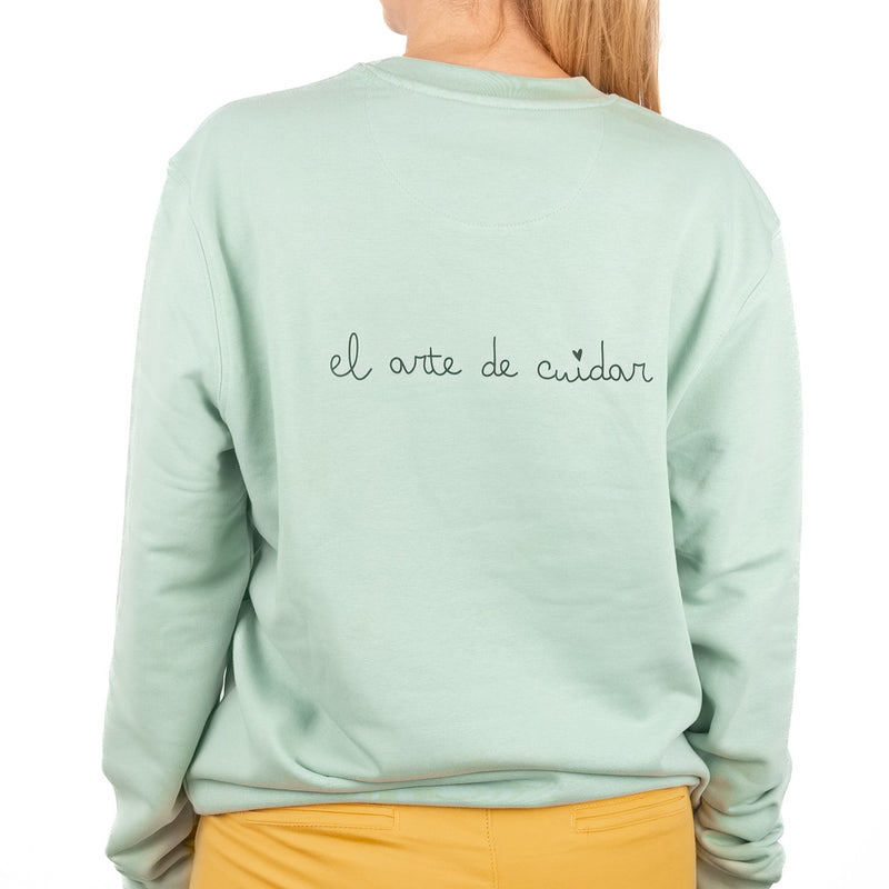 Green sweatshirt with medical print-zoom-