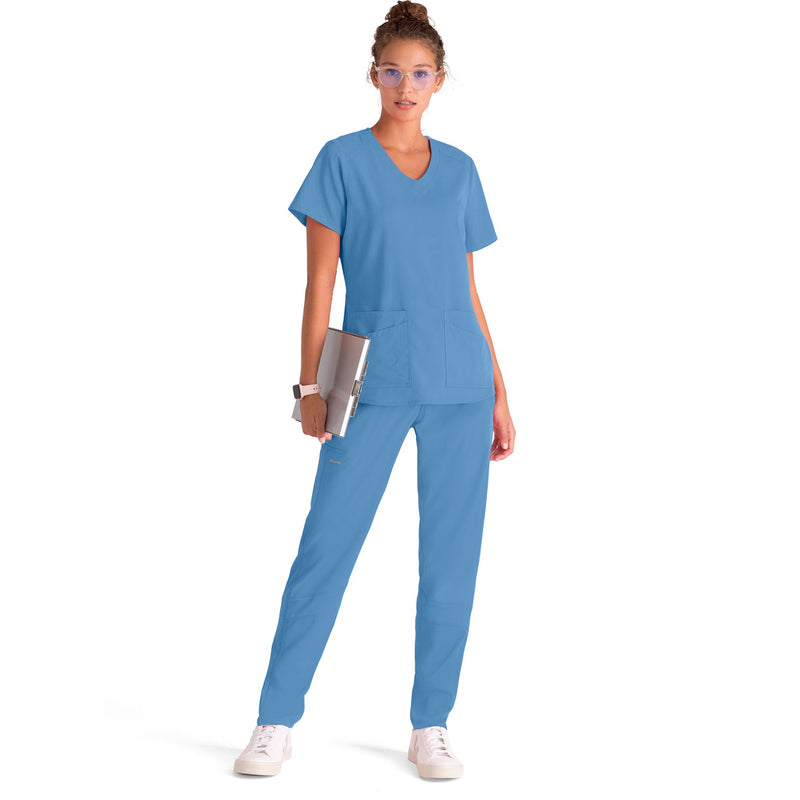 Grey's Anatomy Women's Scrub Top | V-neck and 4 pockets -zoom-