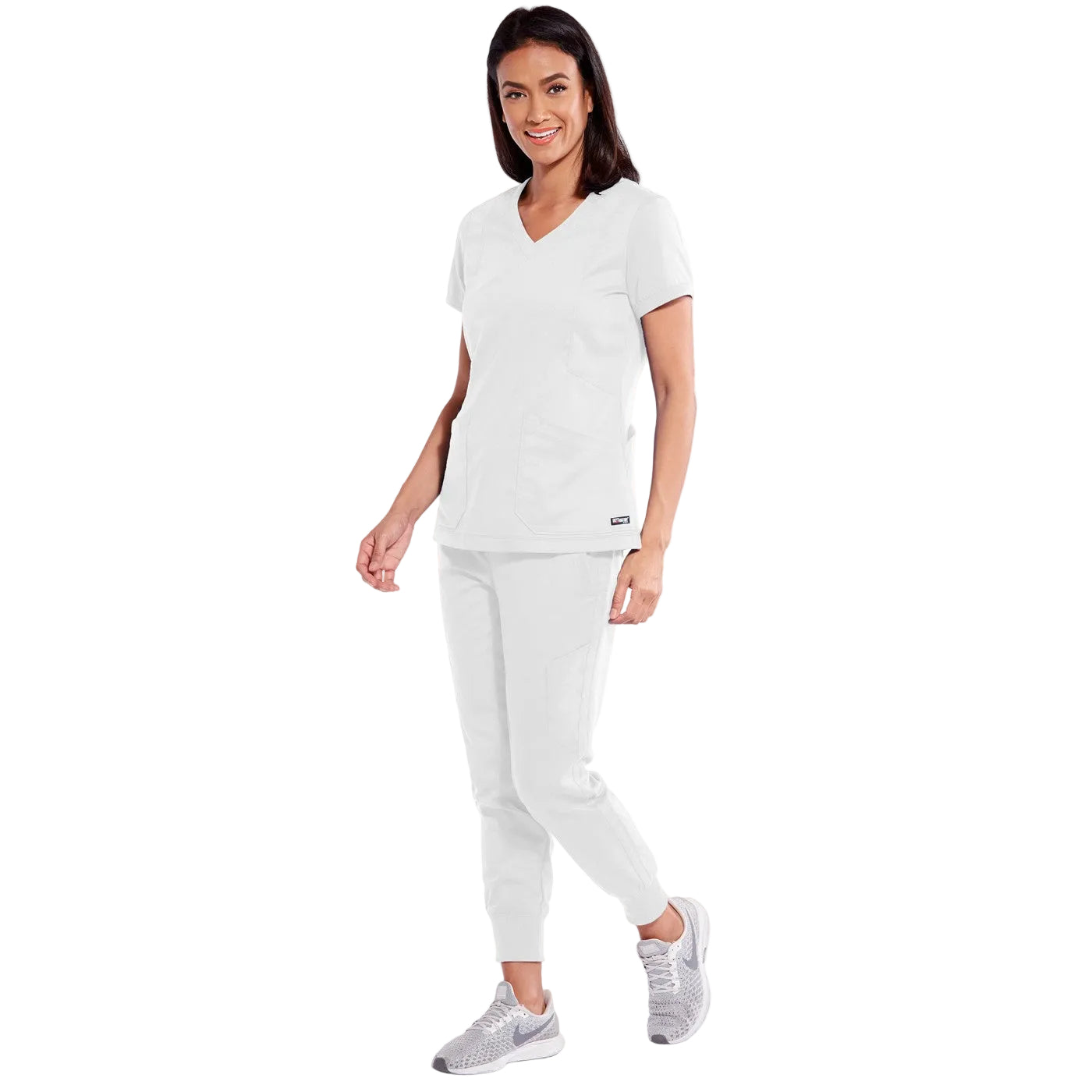 Grey's Anatomy Women's Scrub Top | V-neck, zip and tailored fit-2