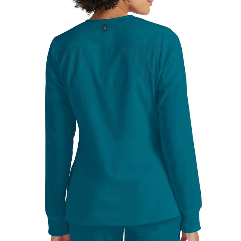 Grey's Anatomy Women's Zip Jacket, 5 Pockets, Petrol Blue -zoom-