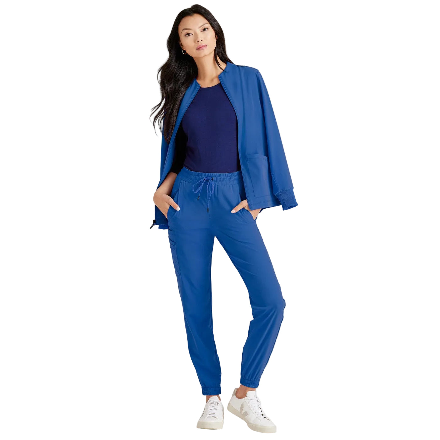 Women's plain 6-pocket trousers - royal blue Grey's Anatomy -2