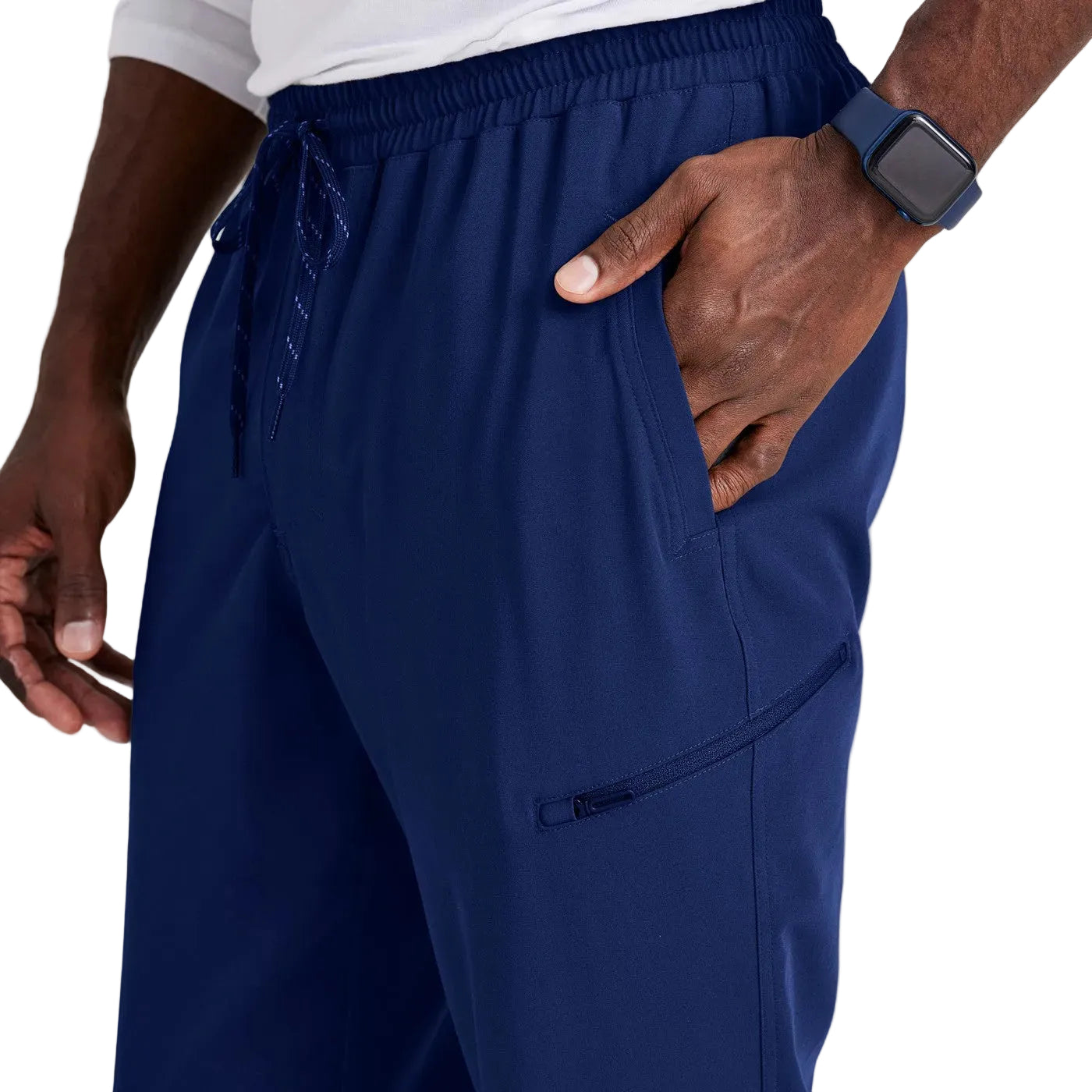Men's plain 6-pocket trousers - indigo blue Grey's Anatomy -zoom-5