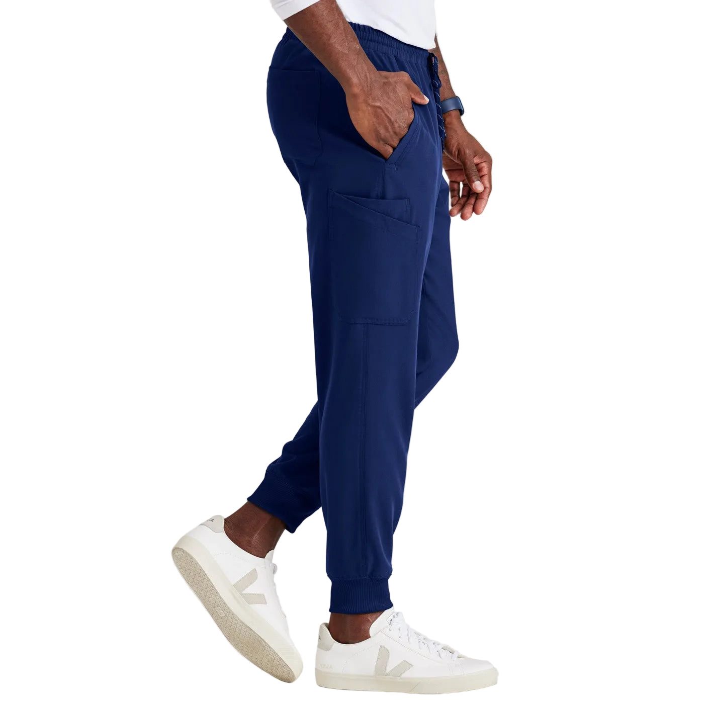 Men's plain 6-pocket trousers - indigo blue Grey's Anatomy -zoom-6