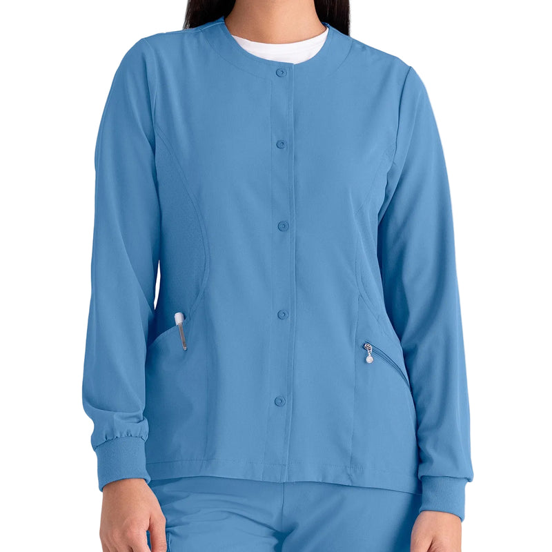 Women's medical jacket - Grey's Anatomy style with buttons and 4 pockets -zoom-