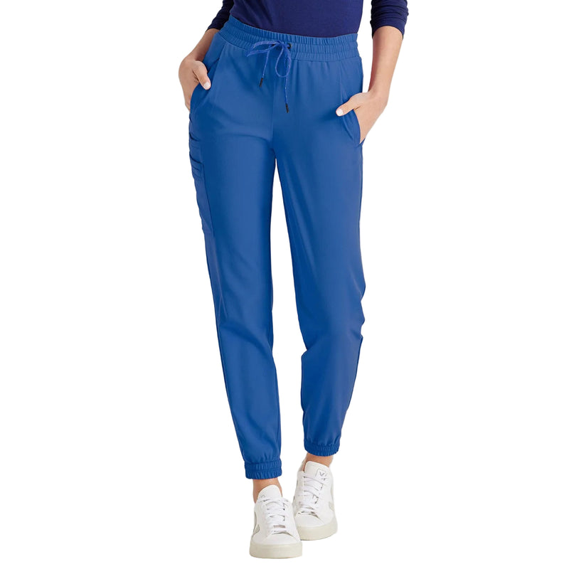 Women's plain 6-pocket trousers - royal blue Grey's Anatomy -zoom-