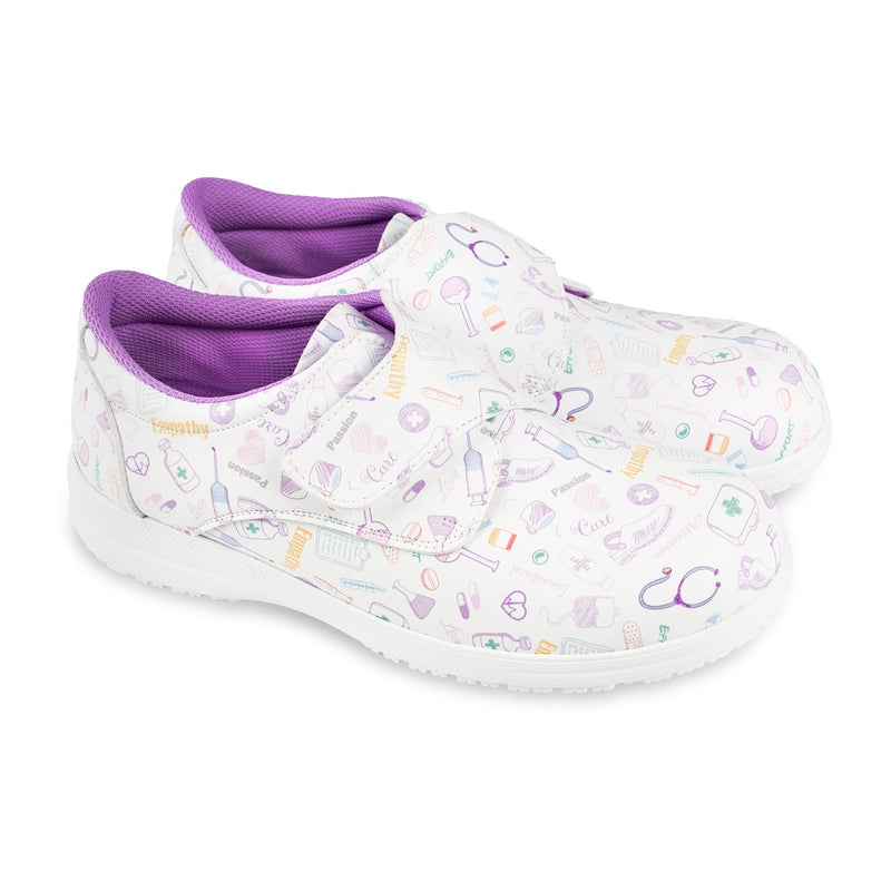 Vegan leather shoe with velcro closure - Care Collection-zoom-
