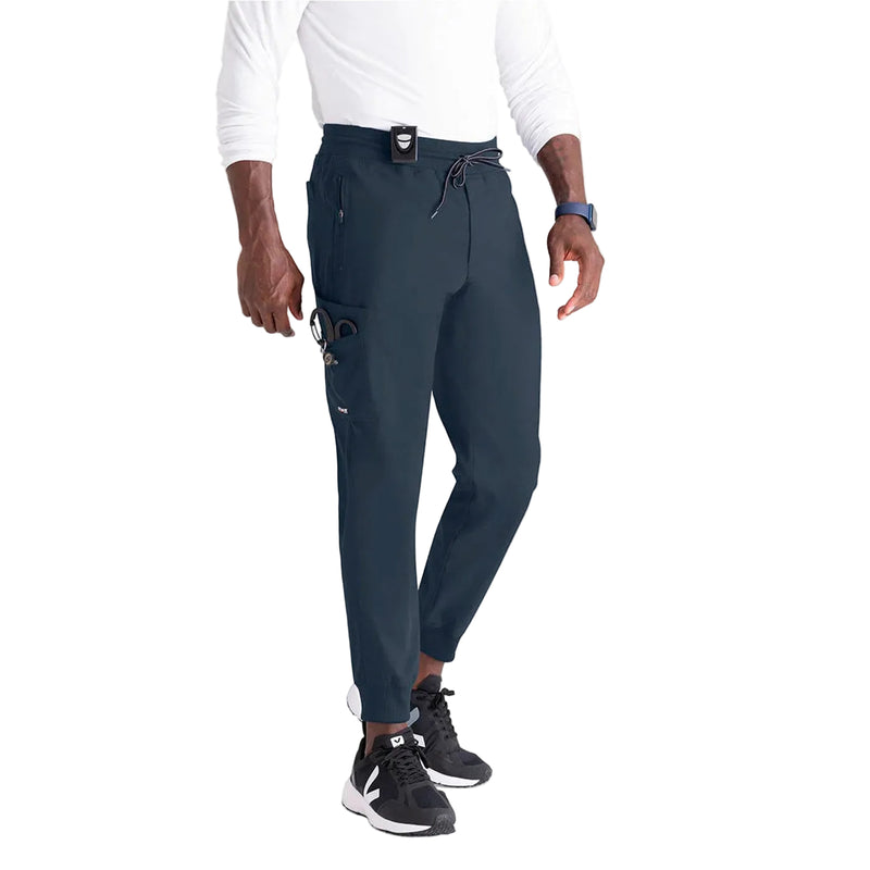 Men's plain 5-pocket trousers - anthracite grey Grey's Anatomy -zoom-