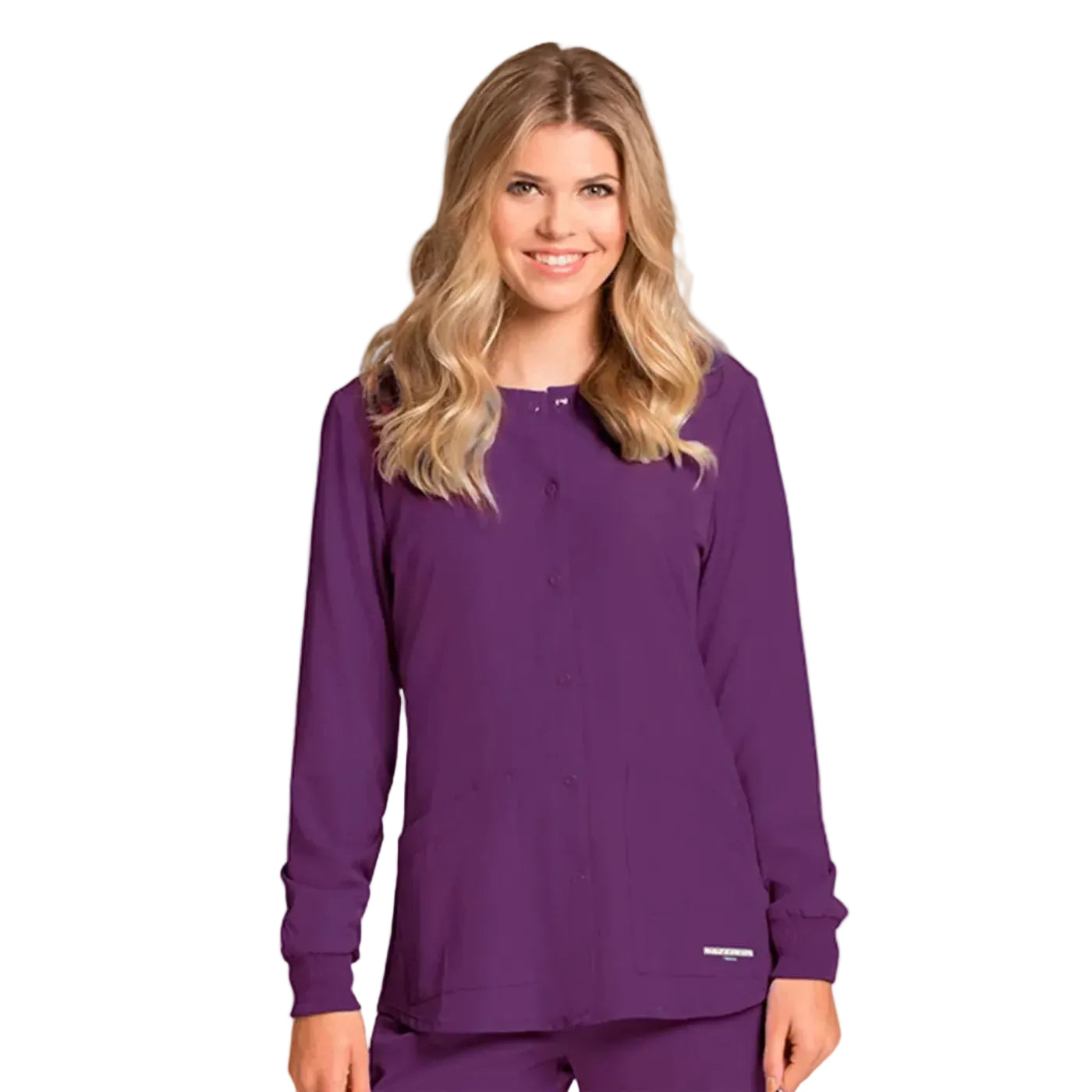 Chaqueta sanitaria color berenjena Skechers