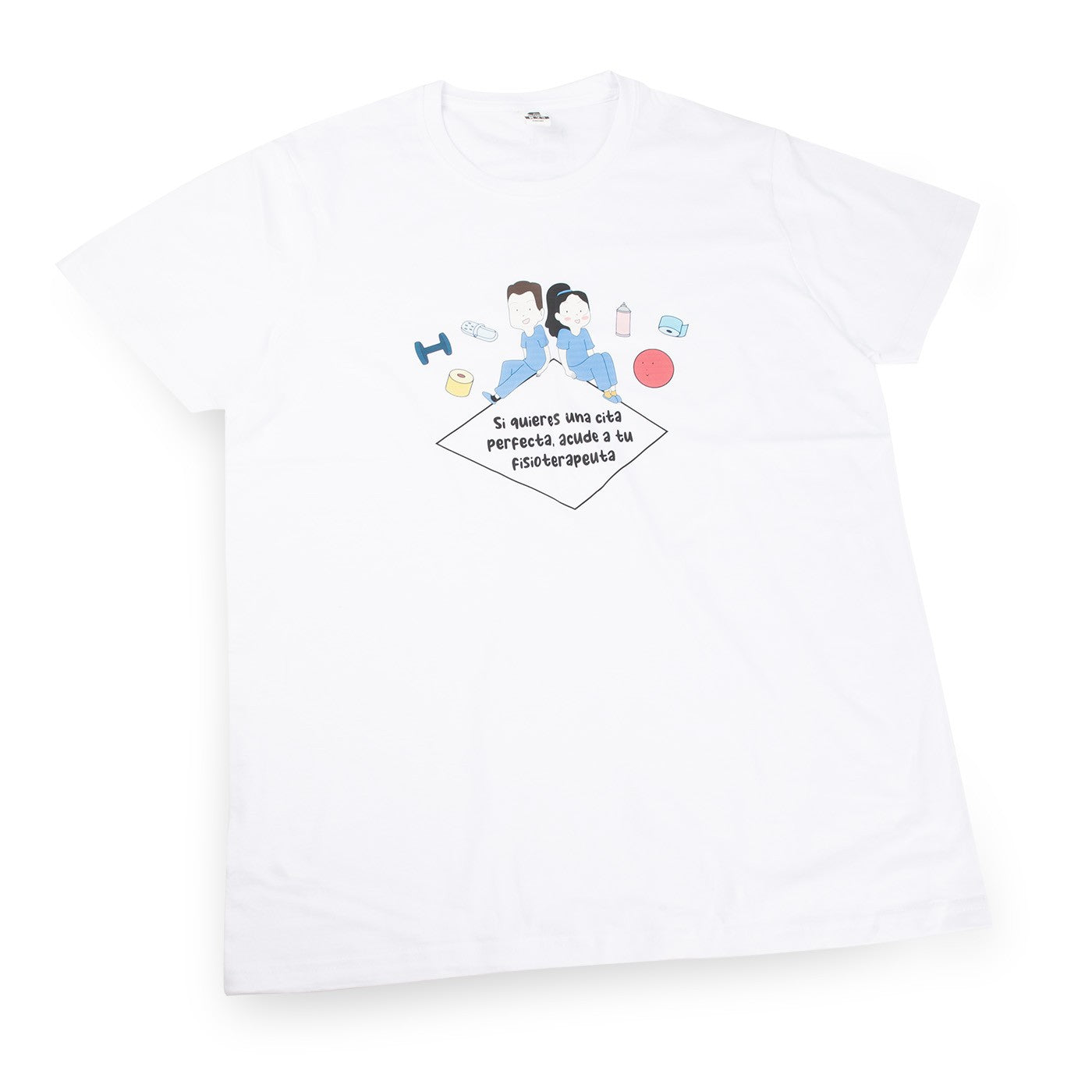 Unisex white t-shirt - See your physiotherapist-zoom-3