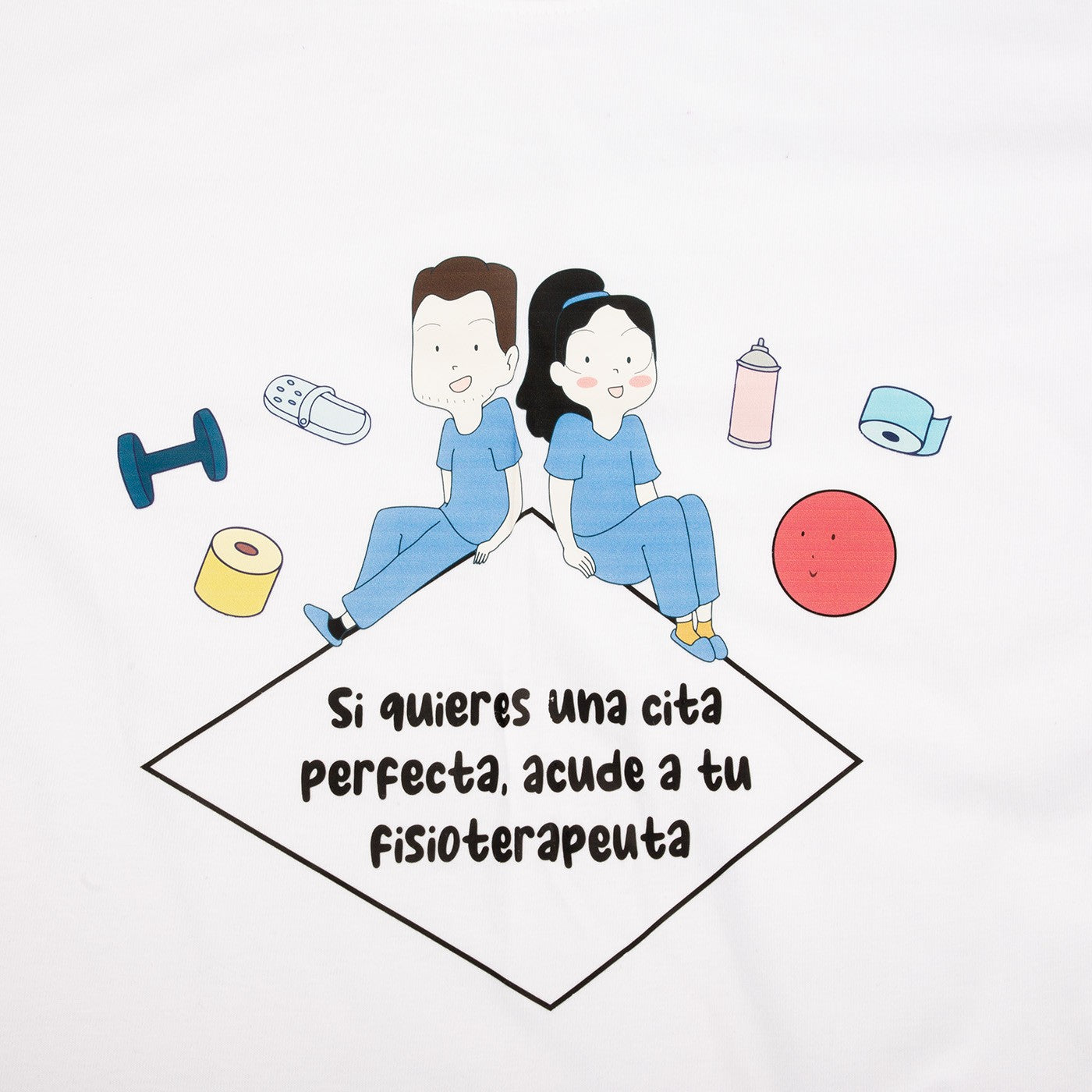Unisex white t-shirt - See your physiotherapist