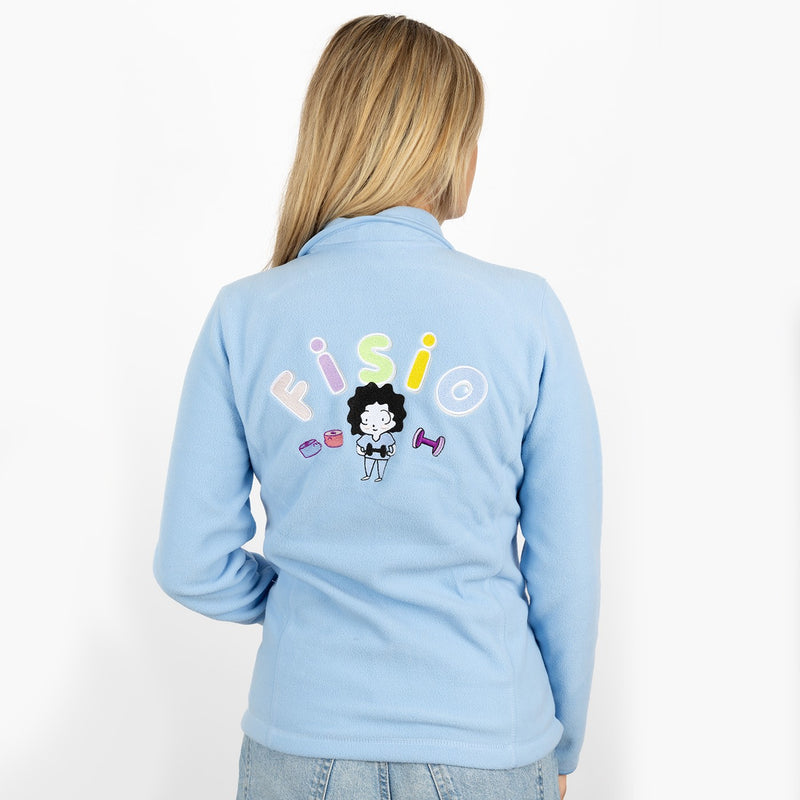Forro Polar Sanitario Mujer Bordado Personalizado - Sweet Azul-zoom-