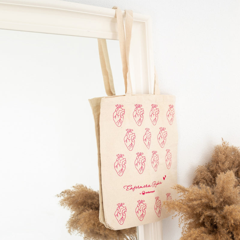 Natural cotton tote bag @enfermerarubia-zoom-