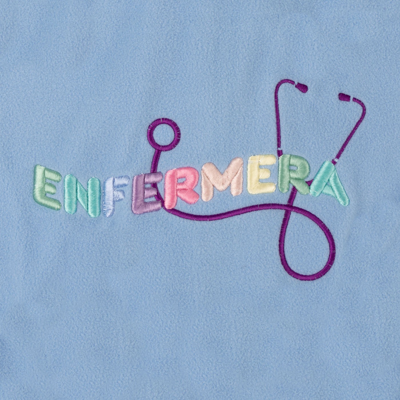 Forro Polar Sanitario Mujer Bordado Personalizado - Sweet Azul-zoom-13