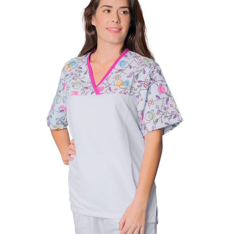 V-neck scrub top | Durable twill with 3 pockets -zoom-
