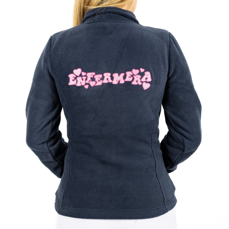 Personalized Women's Fleece Lining - Navy Blue-zoom-