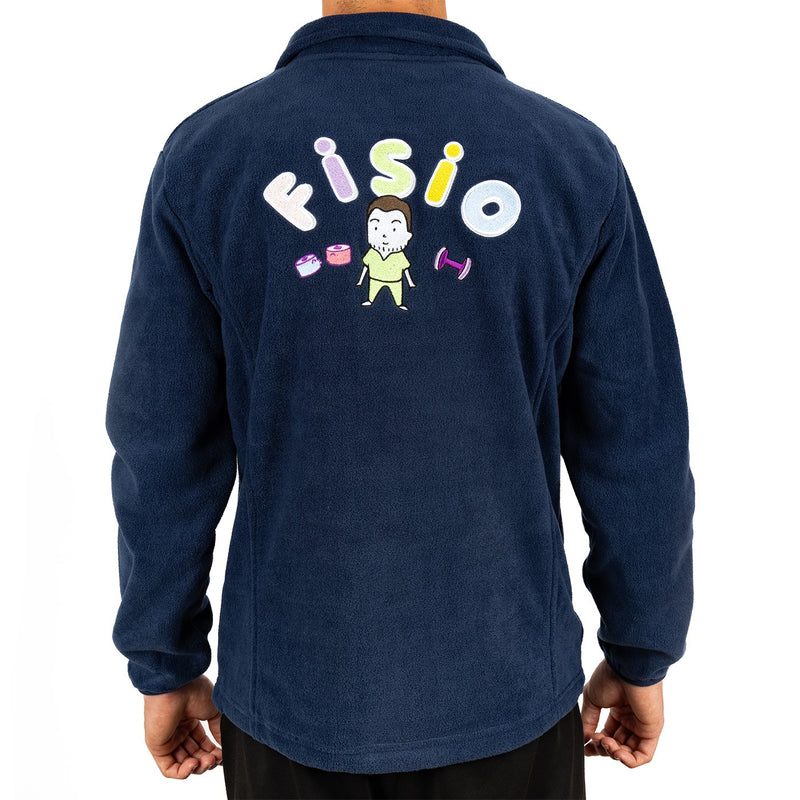 Personalized Men's Fleece Jacket - Navy Blue-zoom-