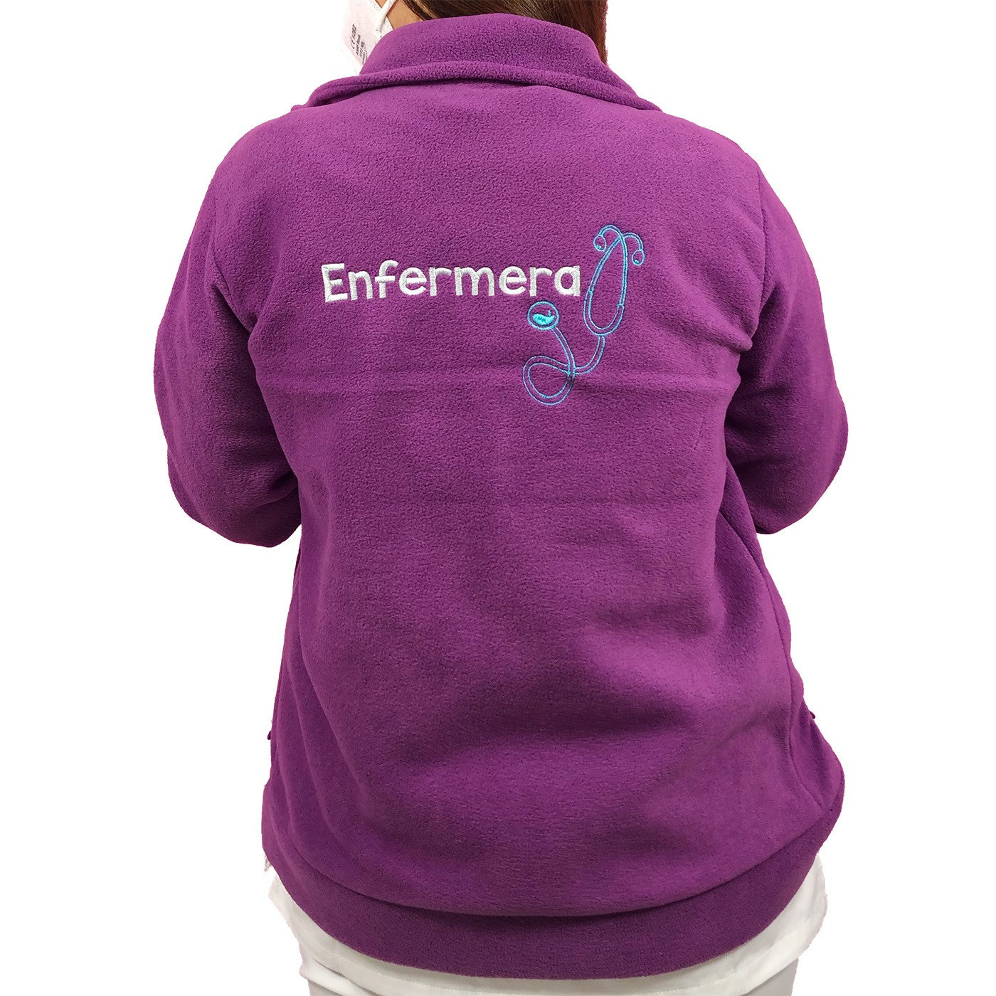Forro Polar Sanitario Mujer Personalizado – Púrpura con bordado-14