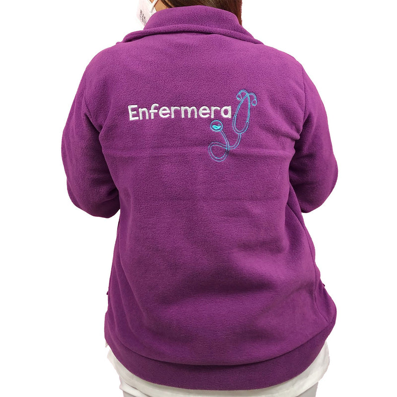 Forro Polar Sanitario Mujer Personalizado – Púrpura con bordado-zoom-