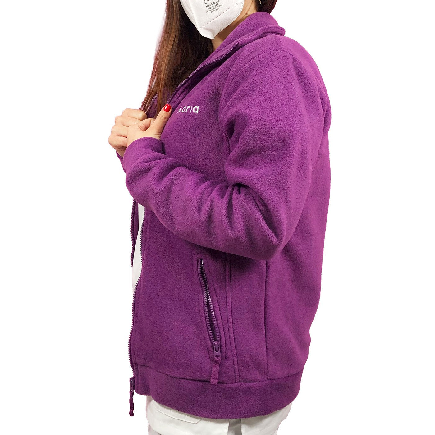 Forro Polar Sanitario Mujer Personalizado – Púrpura con bordado-zoom-10