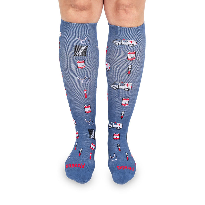 Printed Compression Socks - Emergency Room-zoom-