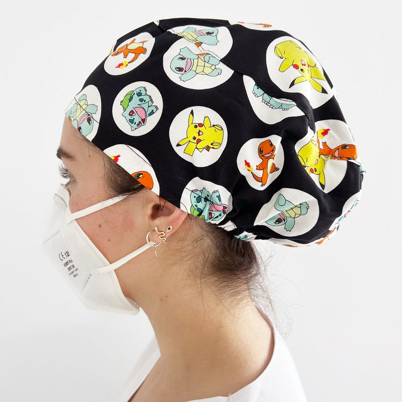 Surgical cap for long hair - Printed -zoom-