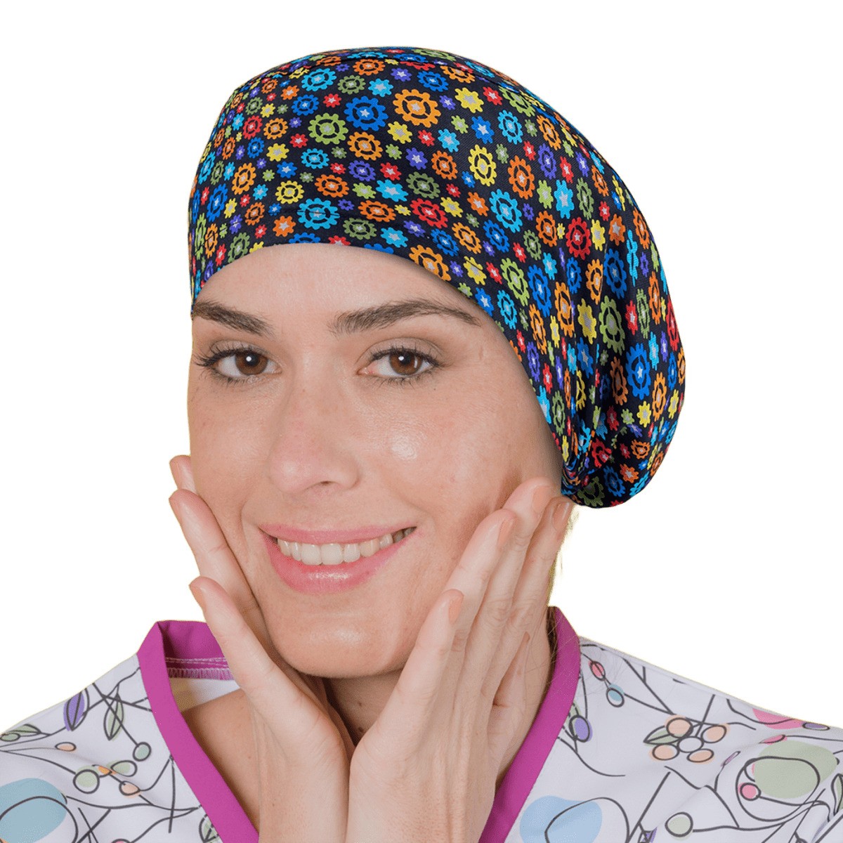 Surgical cap for long hair - Printed -27
