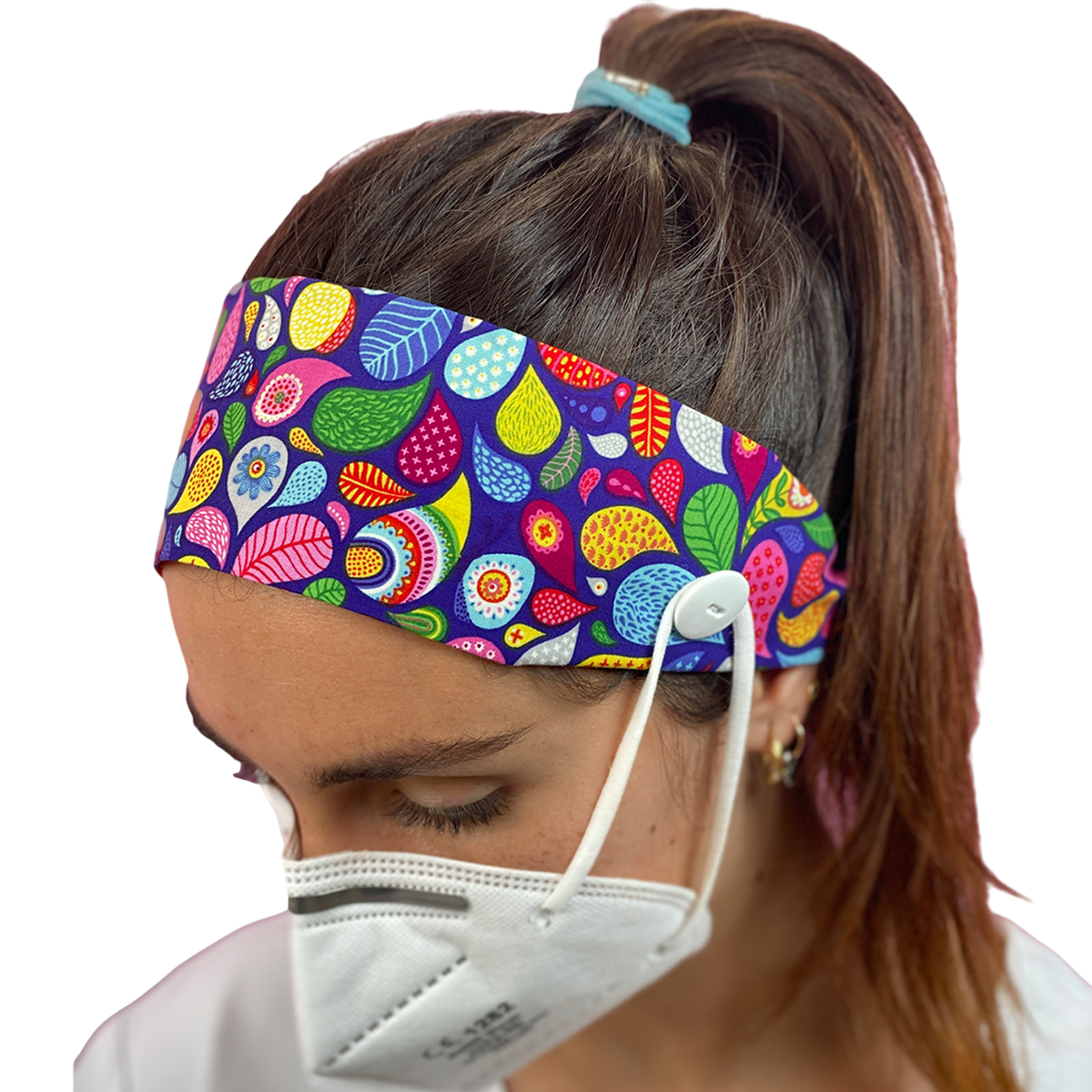 Headband with button - Prints-1