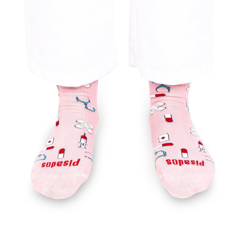 Printed compression socks - Pink Healthy Tools-zoom-